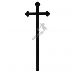 Krzyż żeliwny nr 6 - kolor czarny